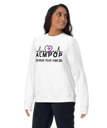 Alternative view of Heartbeat Premium Graphic Sweatshirt