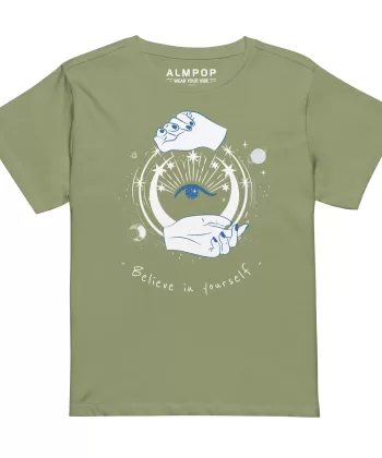 high-waisted Believe in Yourself Graphic Tee
