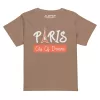 High-Waisted "Paris City of Dreams" T-Shirt