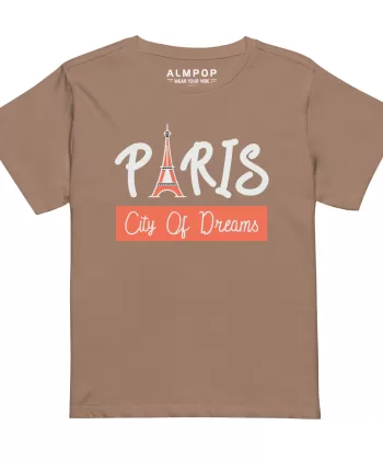 High-Waisted "Paris City of Dreams" T-Shirt